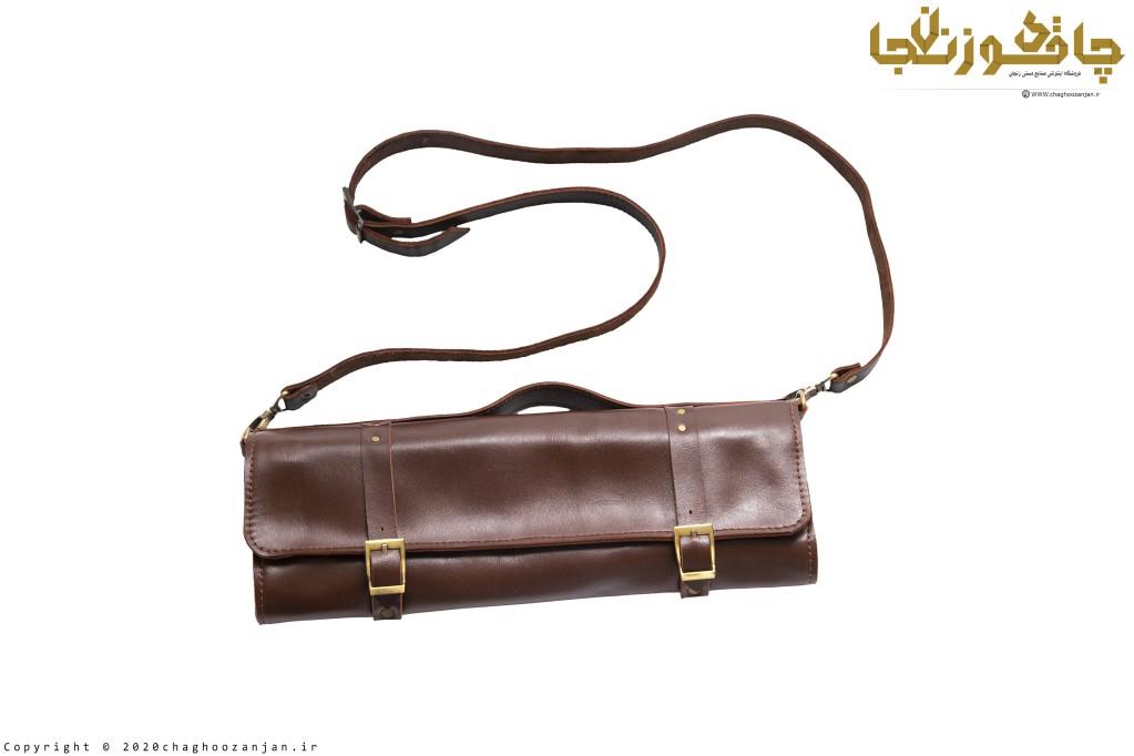 کیف چاقوی سرآشپز7 تایی چرم طبیعی دستدوز
