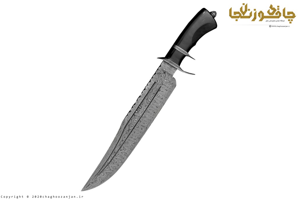 چاقوی طبیعتگردی و کلکسیونی مدل بووی نایف با تیغه ی فولاد دمشقی سفارشی (نسخه دوم) 