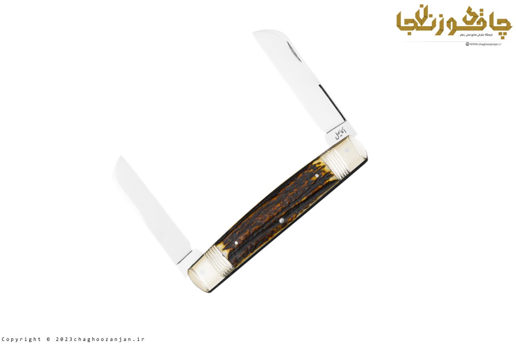 چاقوی قلمتراش خاص دو تیغه اثر استاد اسماعیل نوری 14 سانتی