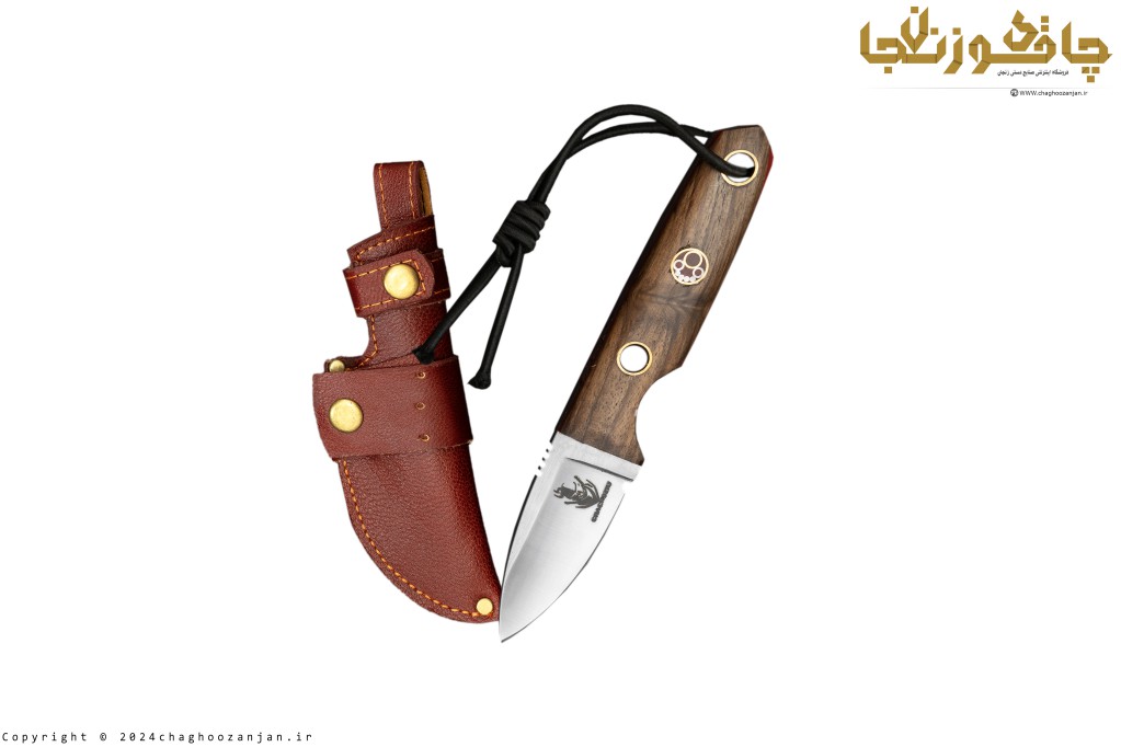 نک نایف سفارشی مدل H96 همراه با غلاف چرم طبیعی 