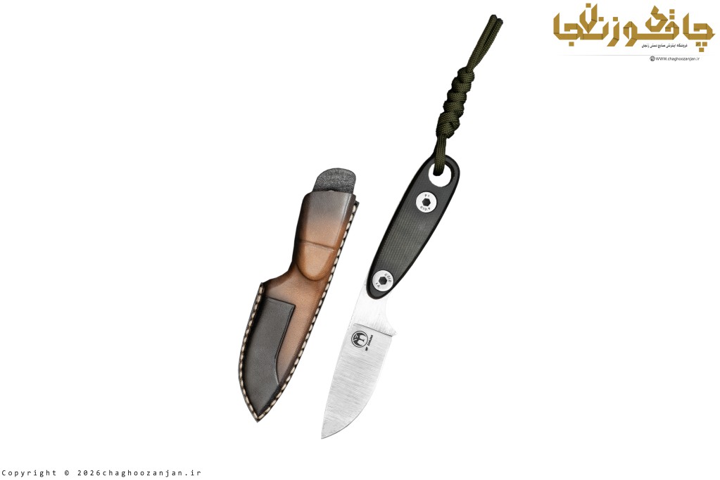 چاقوی طبیعتگردی و کوهنوردی نک نایف BK-17 دستساز همراه با غلاف چرم طبیعی