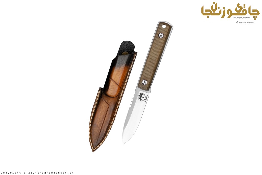 چاقوی نک نایف دستساز مدل Boker استاد فرهادی با غلاف چرم طبیعی