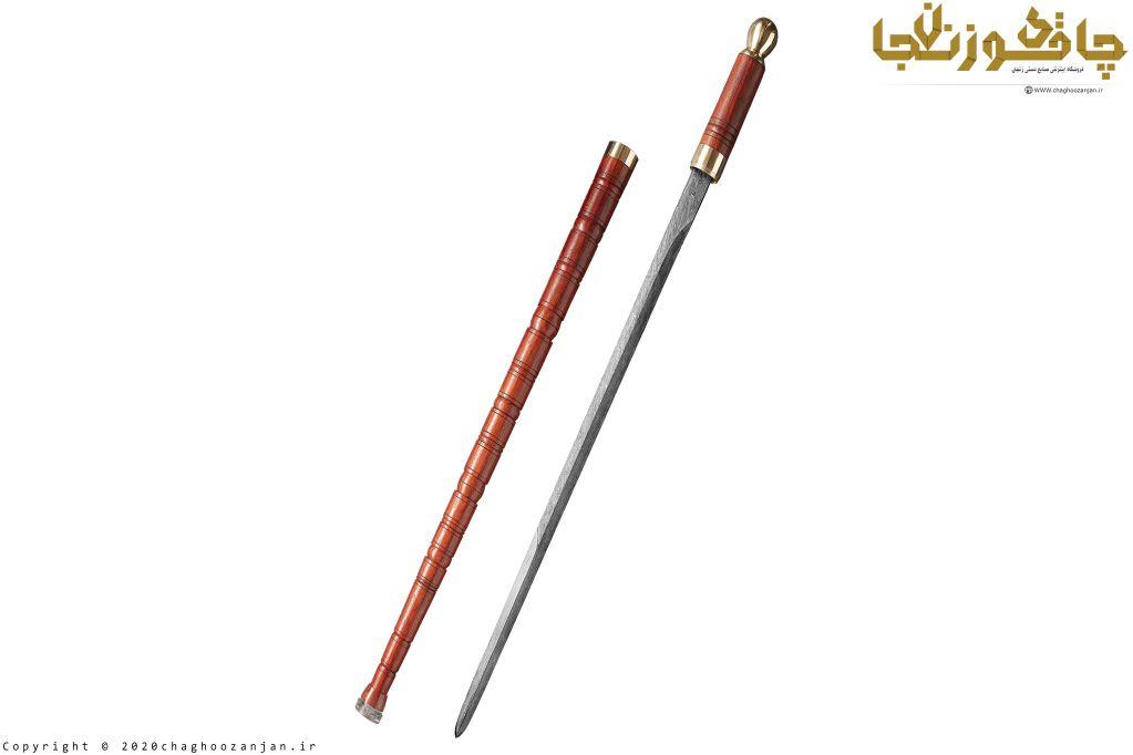 عصا سلطنتی تیغه مخفی با فولاد دمشقی